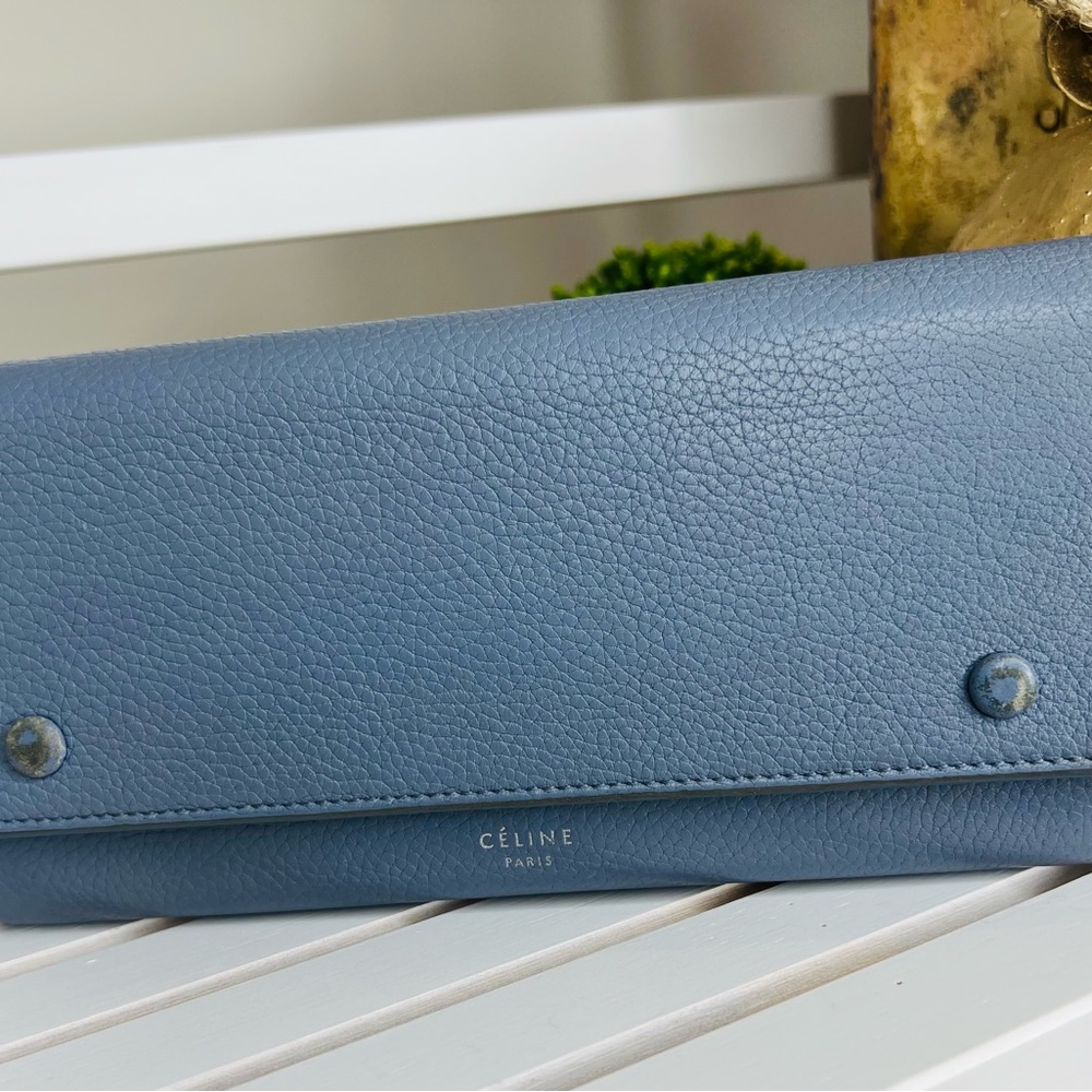 100% authentic Celine blue leather wallet - Picture 15 of 16